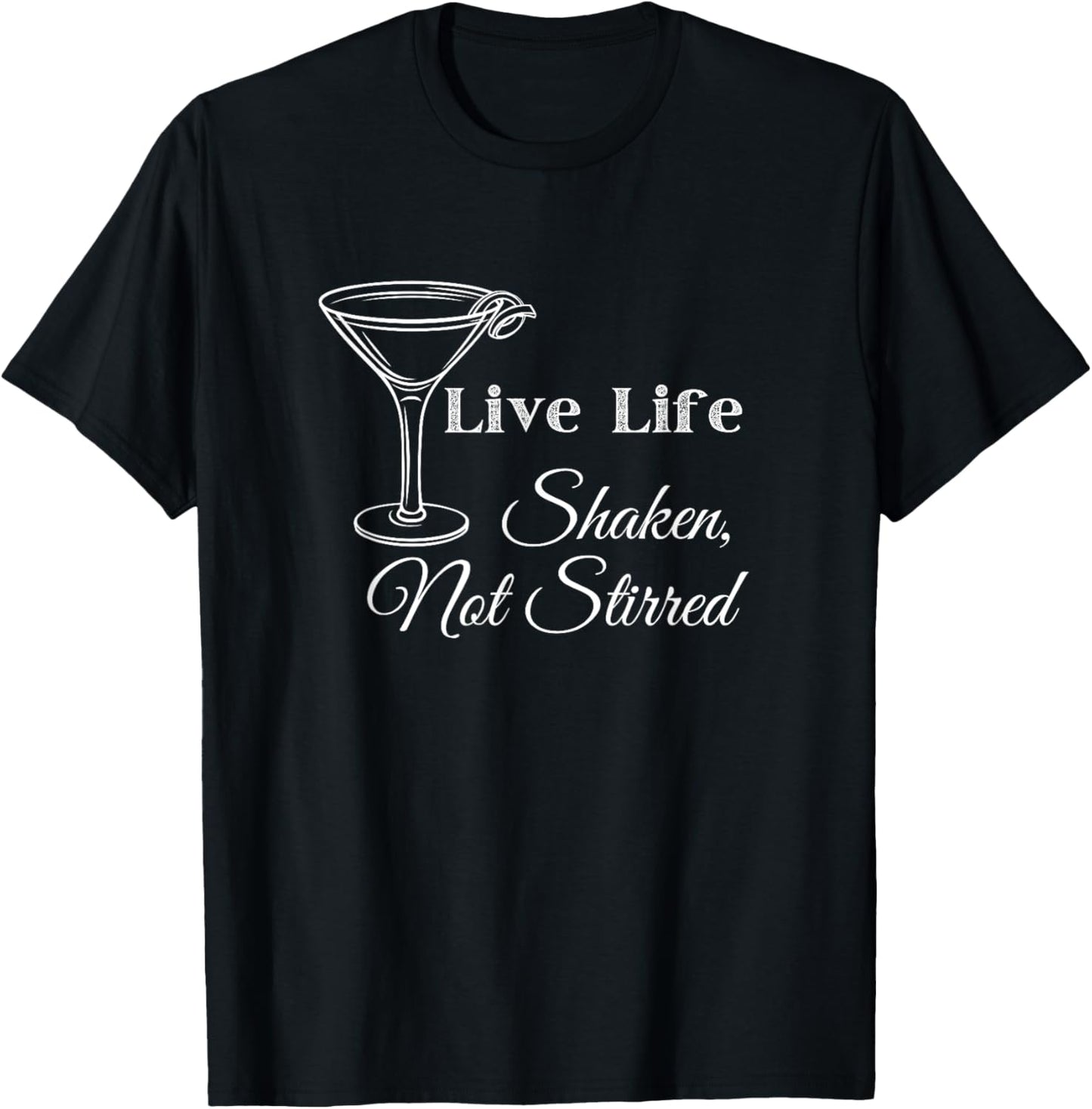 Live Life Shaken, Not Stirred RIP Sean Connery T-Shirt - T-Shirt | Black