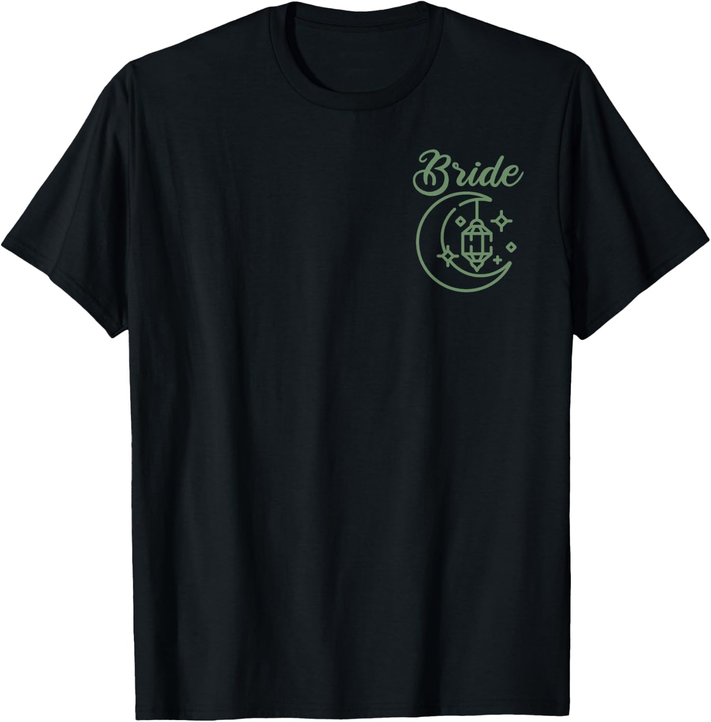 Bride Moon Celestial Witchy Boho Themed T-Shirt - T-Shirt | Black
