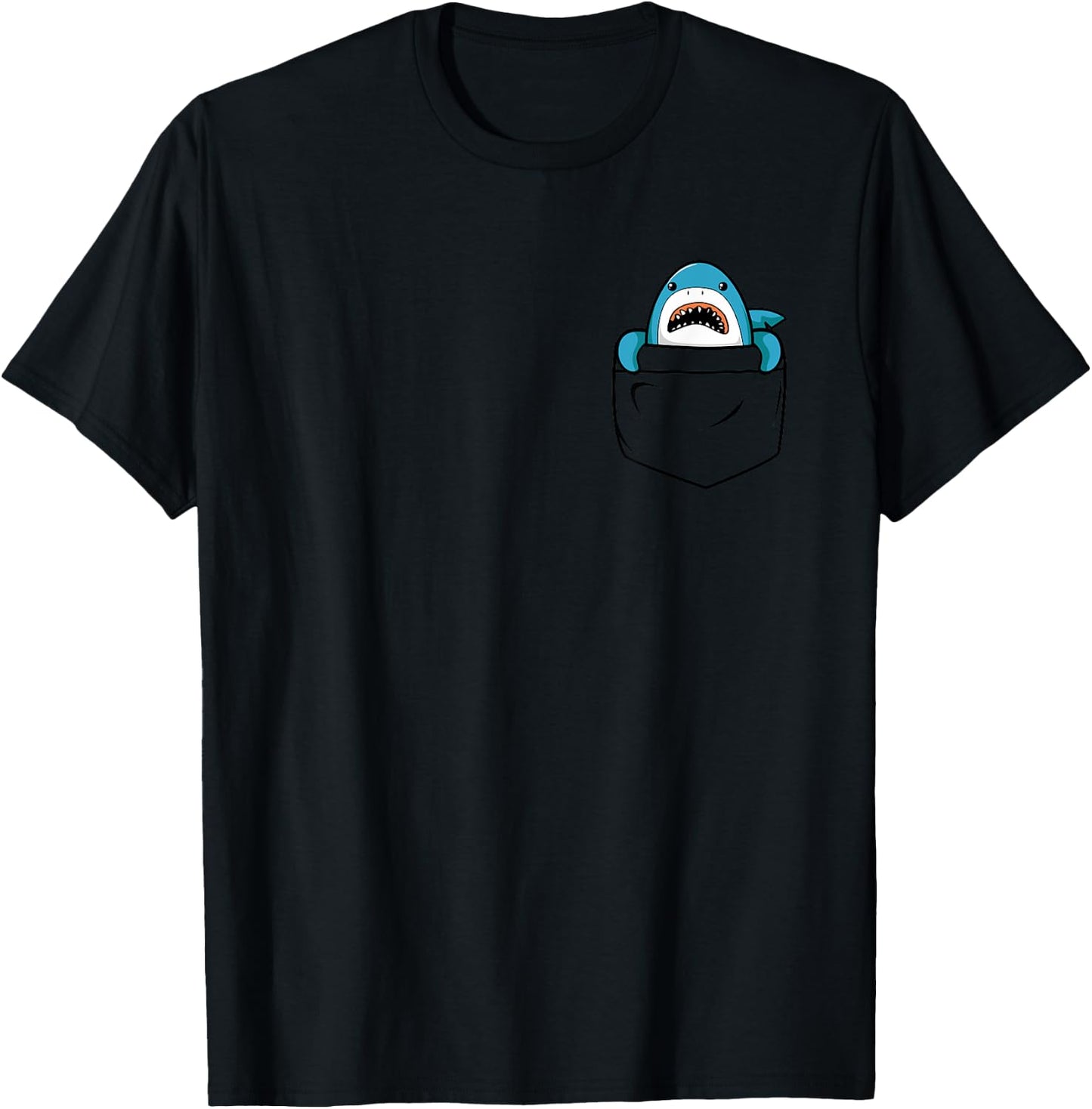 Shark Pocket Animal Pets Funny Shark Gift & Kids T-Shirt - T-Shirt | Black