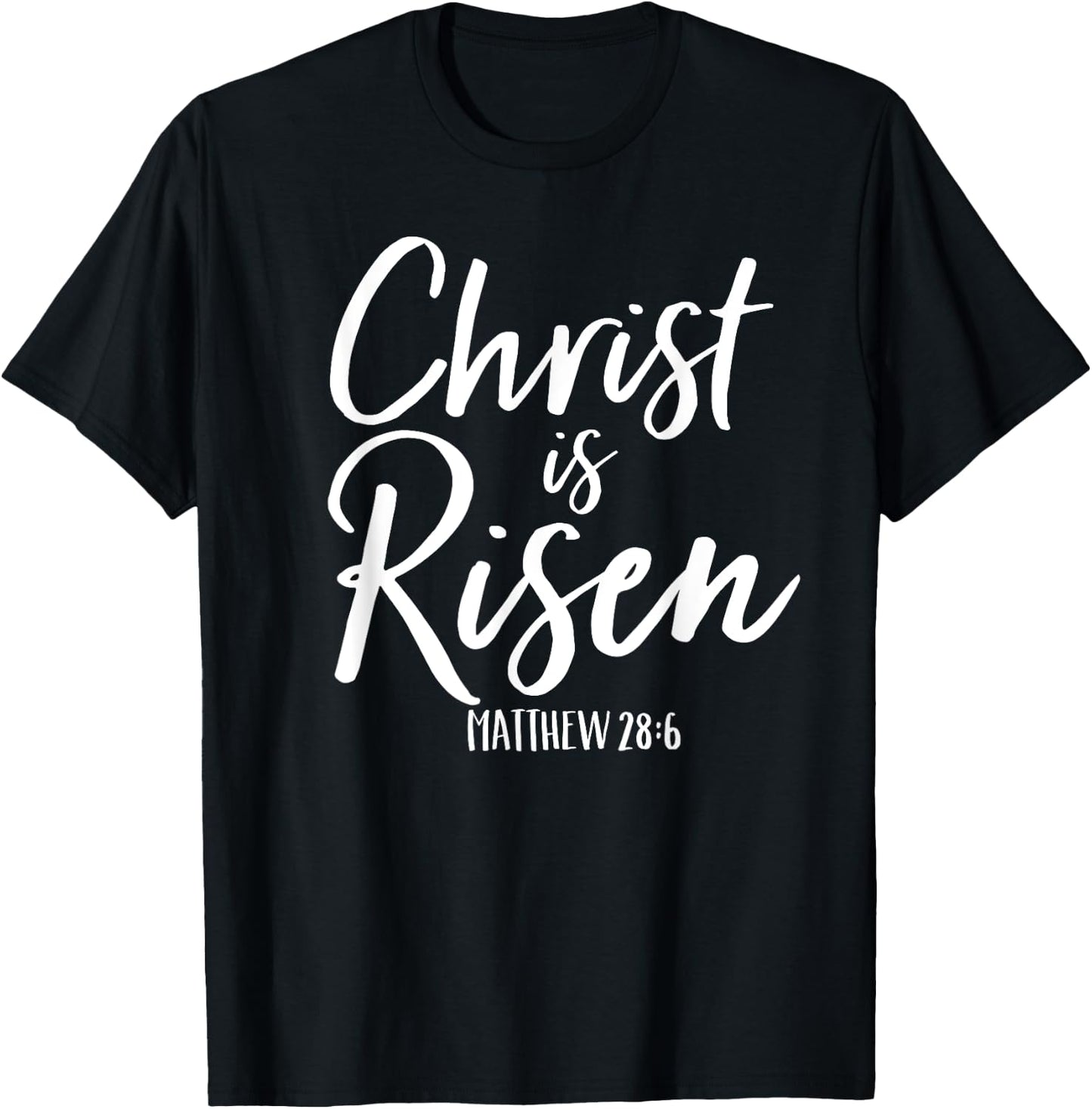 Christ Is Risen Shirt Matthew 28:6 Easter King of Kings T-Shirt - T-Shirt | Black