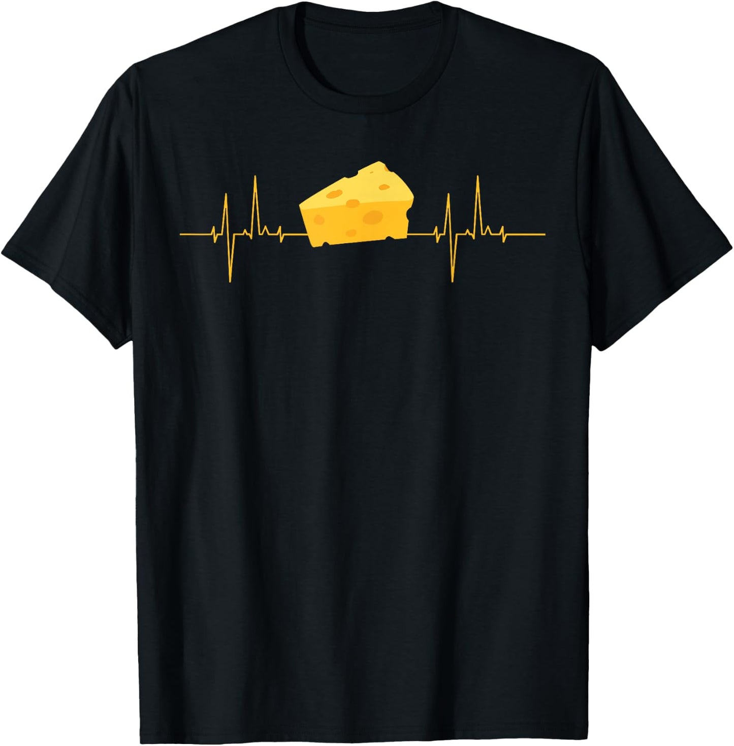 Funny Cheese Art Women Kids Cheese Dairy Lovers T-Shirt - T-Shirt | Black
