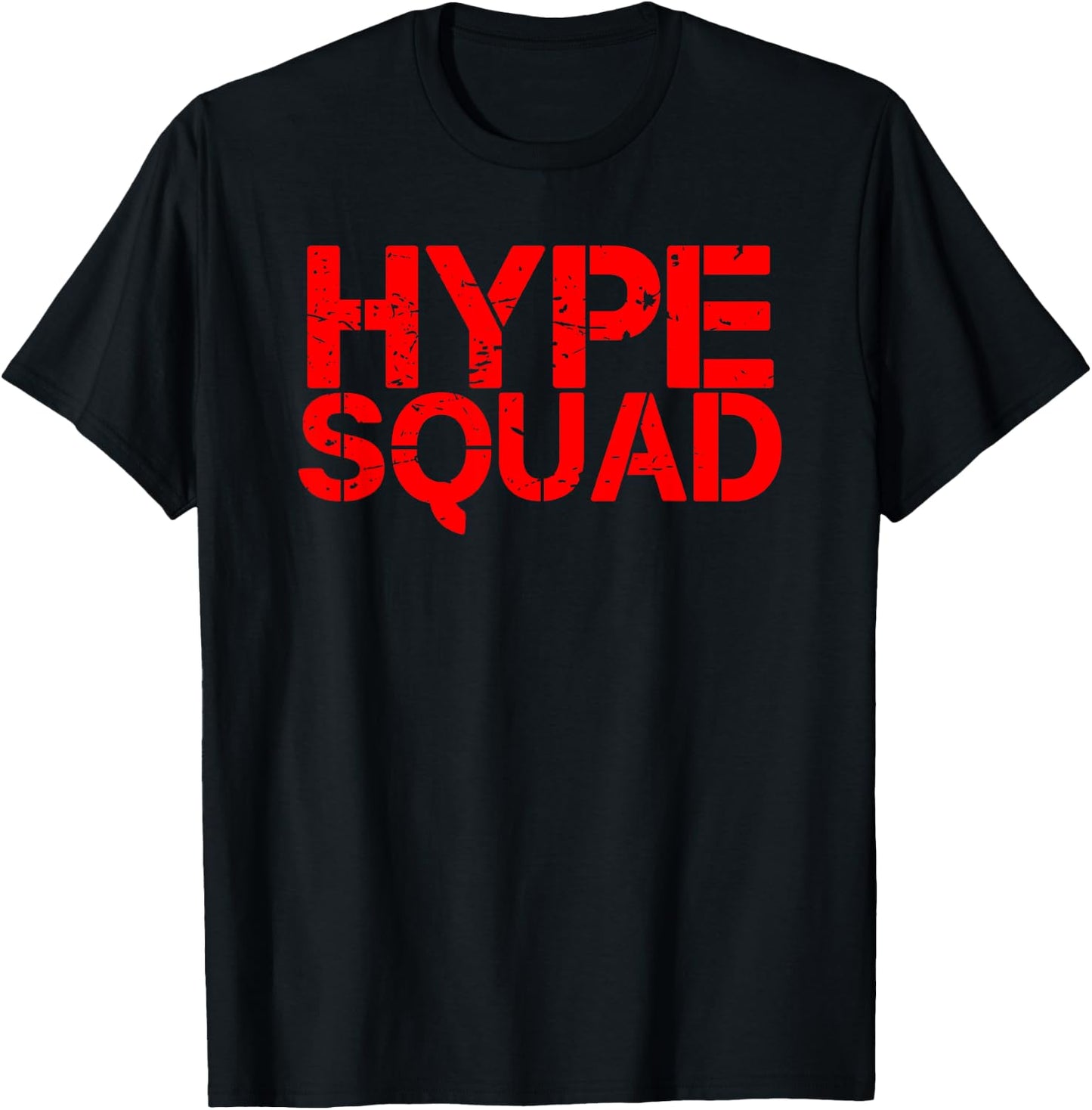 Hype Squad red distressed big game logo T-Shirt - T-Shirt | Black