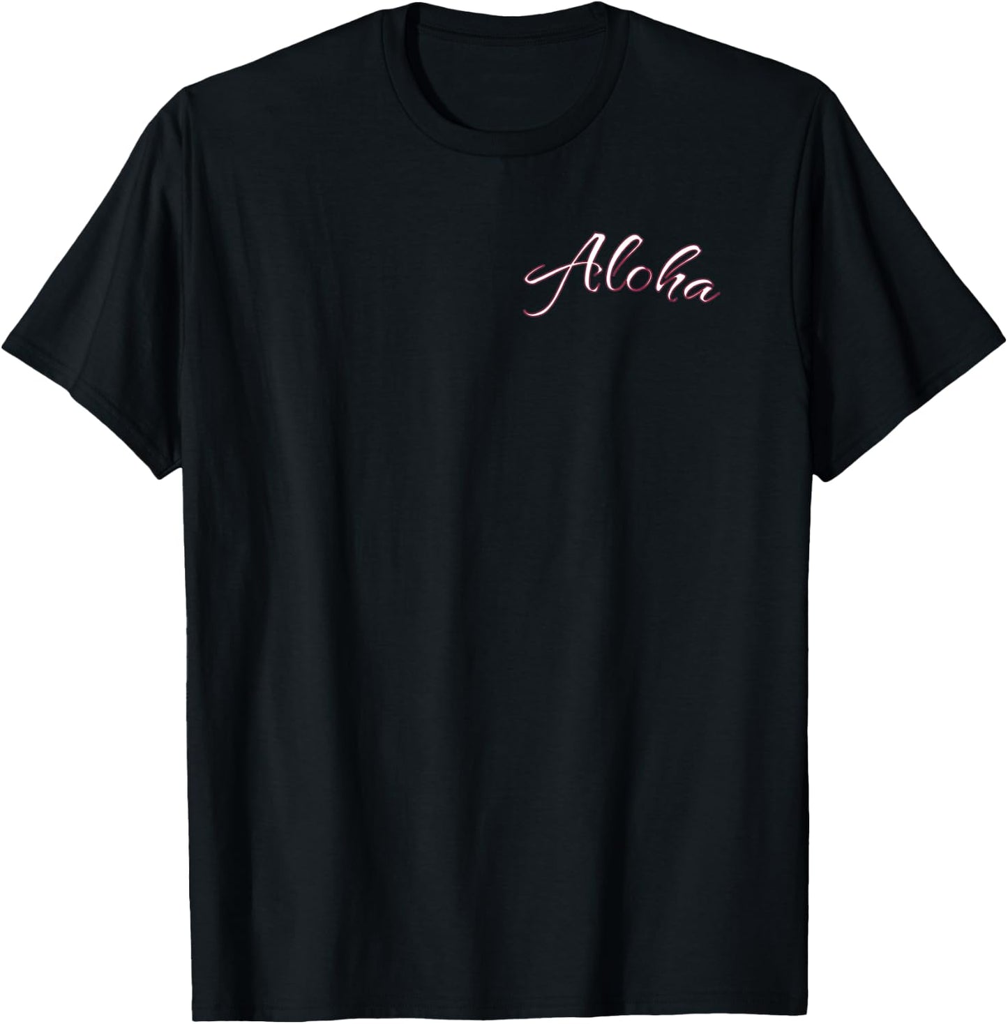 Big Island Hawaii Hibiscus Floral Cool Pineapple - 2 Sided T-Shirt - T-Shirt | Black