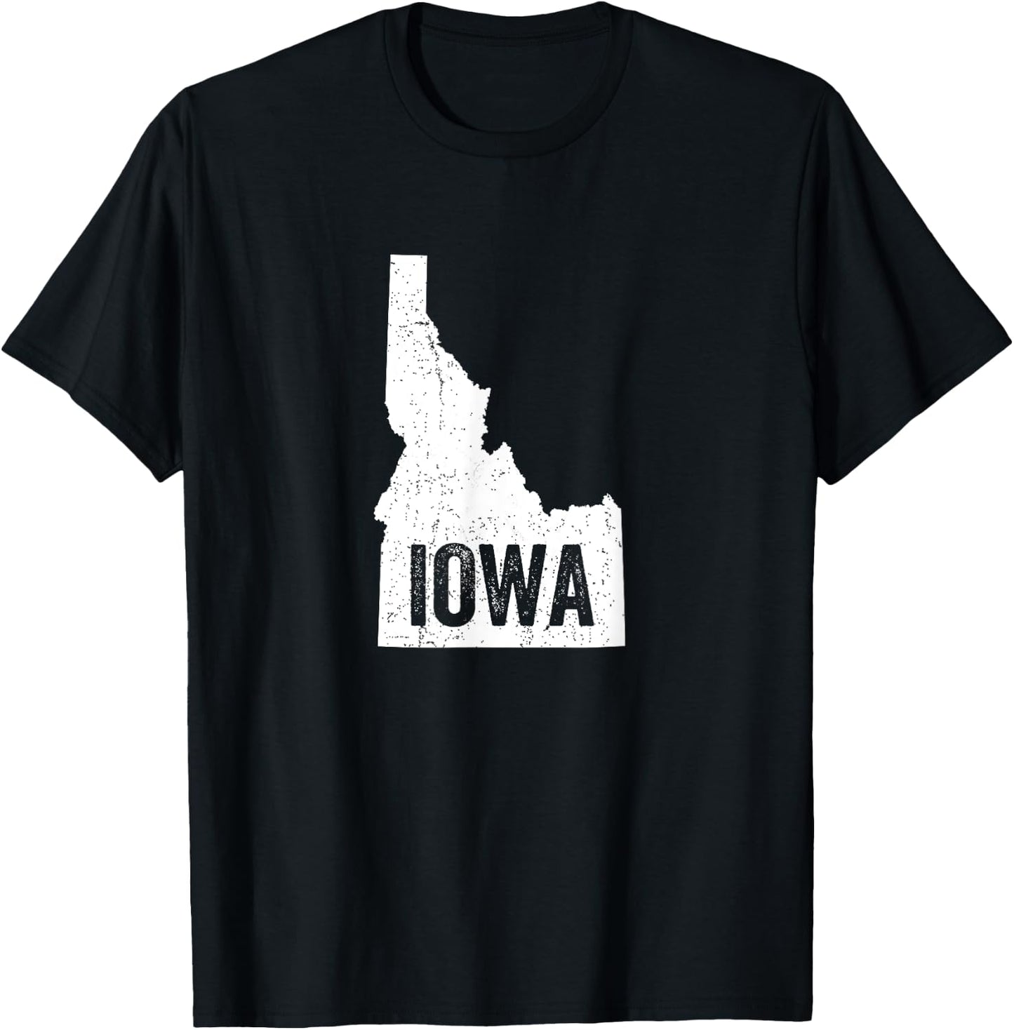 Idaho Iowa Funny Geography Mix up T-Shirt - T-Shirt | Black