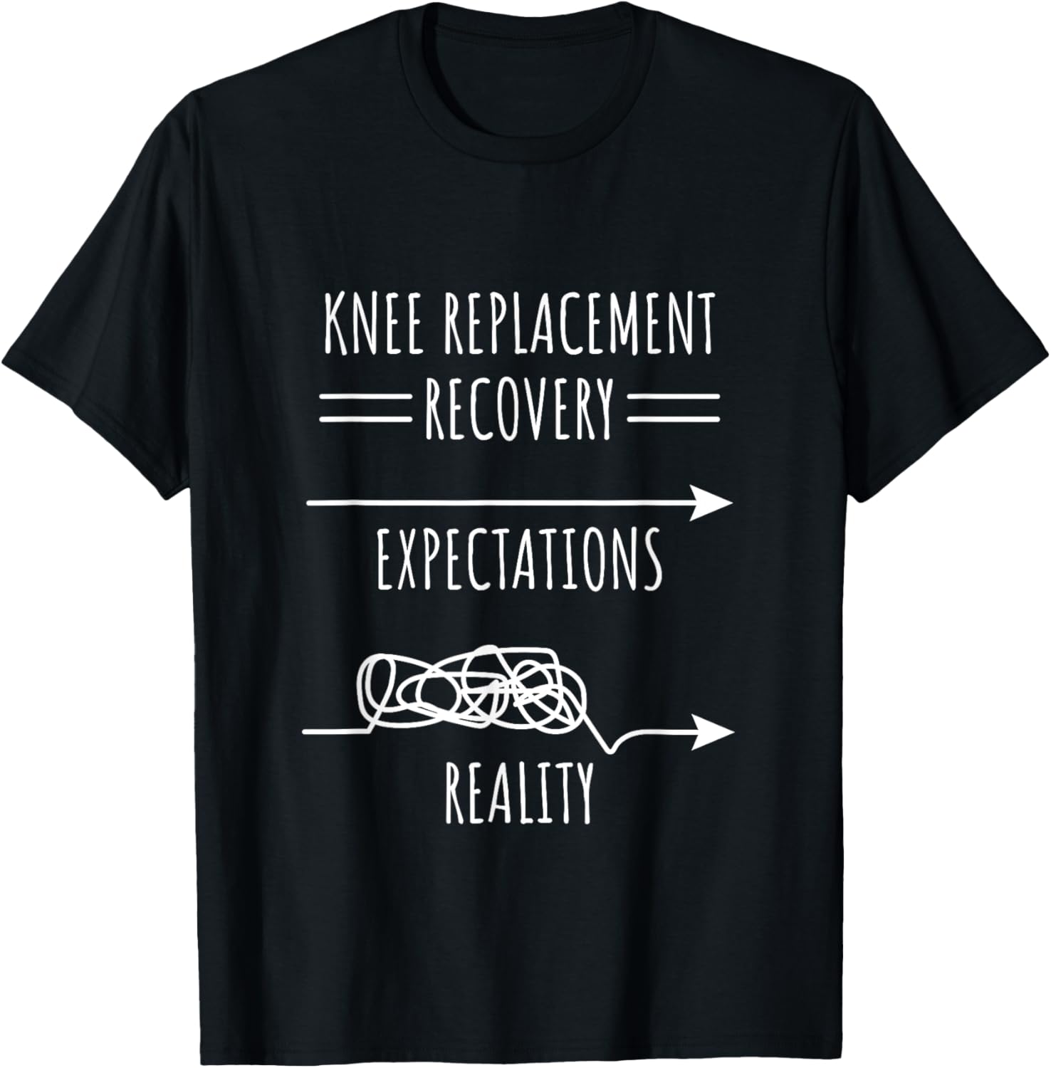 Operation Knee Head Set | Recovery Expectations T-Shirt - T-Shirt | Black