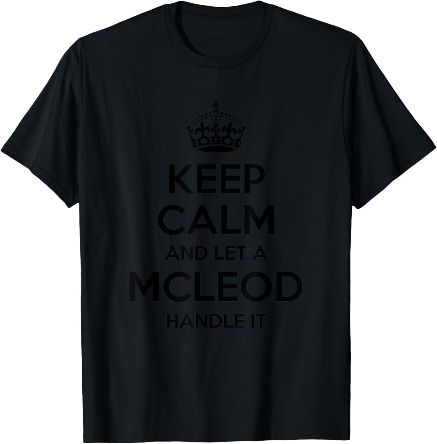 MCLEOD Funny Surname Family Tree Birthday Reunion Gift T-Shirt - T-Shirt | Black