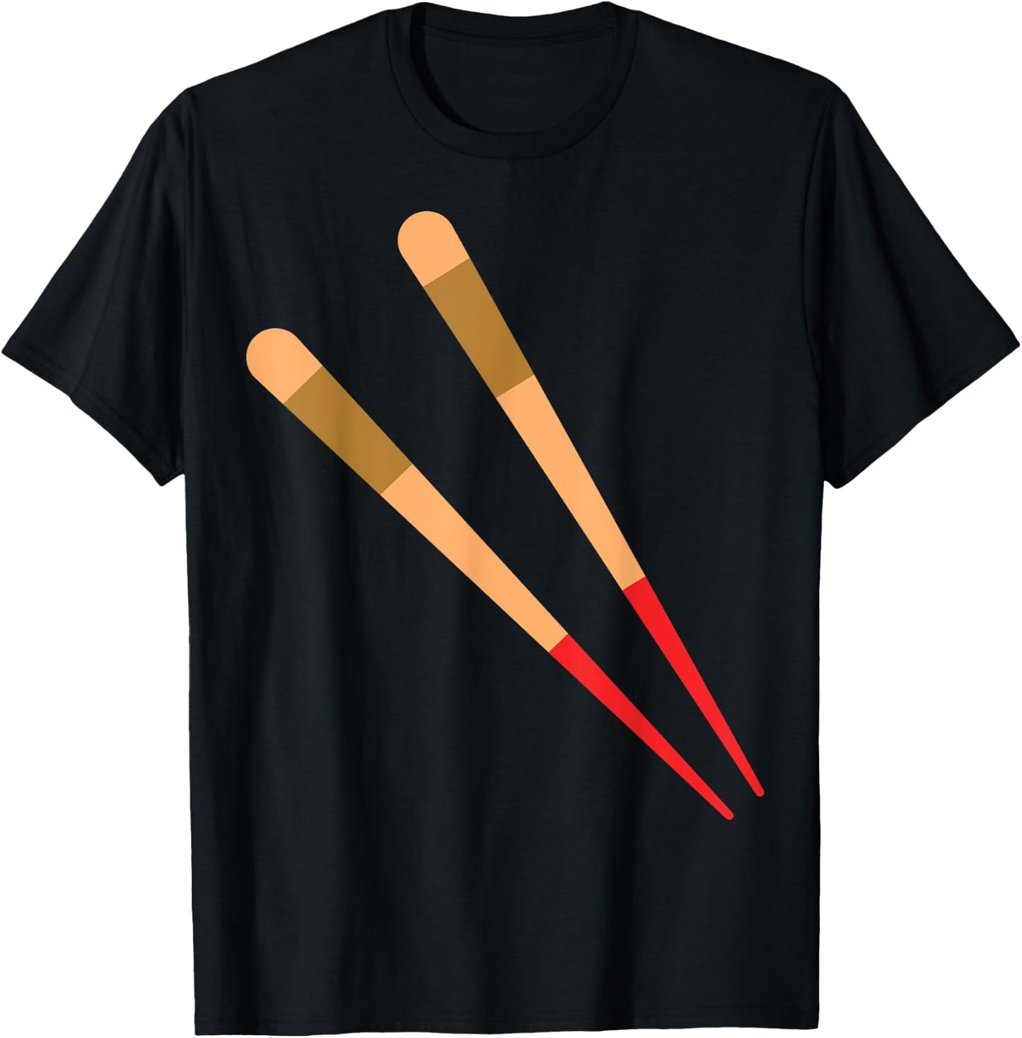 Chopstick Easy Sushi and Chopstick Couple Halloween Costume T-Shirt - T-Shirt | Black