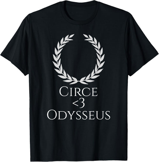 Ancient Greek Mythology - Circe <3 Odysseus - Homeric Epic T-Shirt - T-Shirt | Black