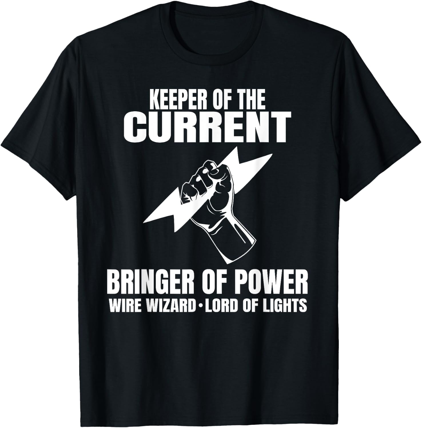 Funny Electrician Electrical Engineer Electricity Gift T-Shirt - T-Shirt | Black