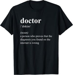 Funny Cool Doctor Definition T-Shirt - T-Shirt | Black