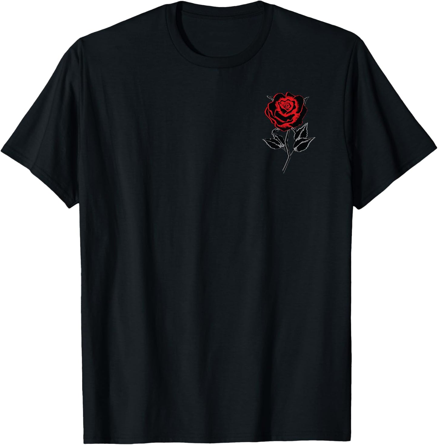 Red Roses Flower Gardening Men Women Boys Girls Cute Family T-Shirt - T-Shirt | Black