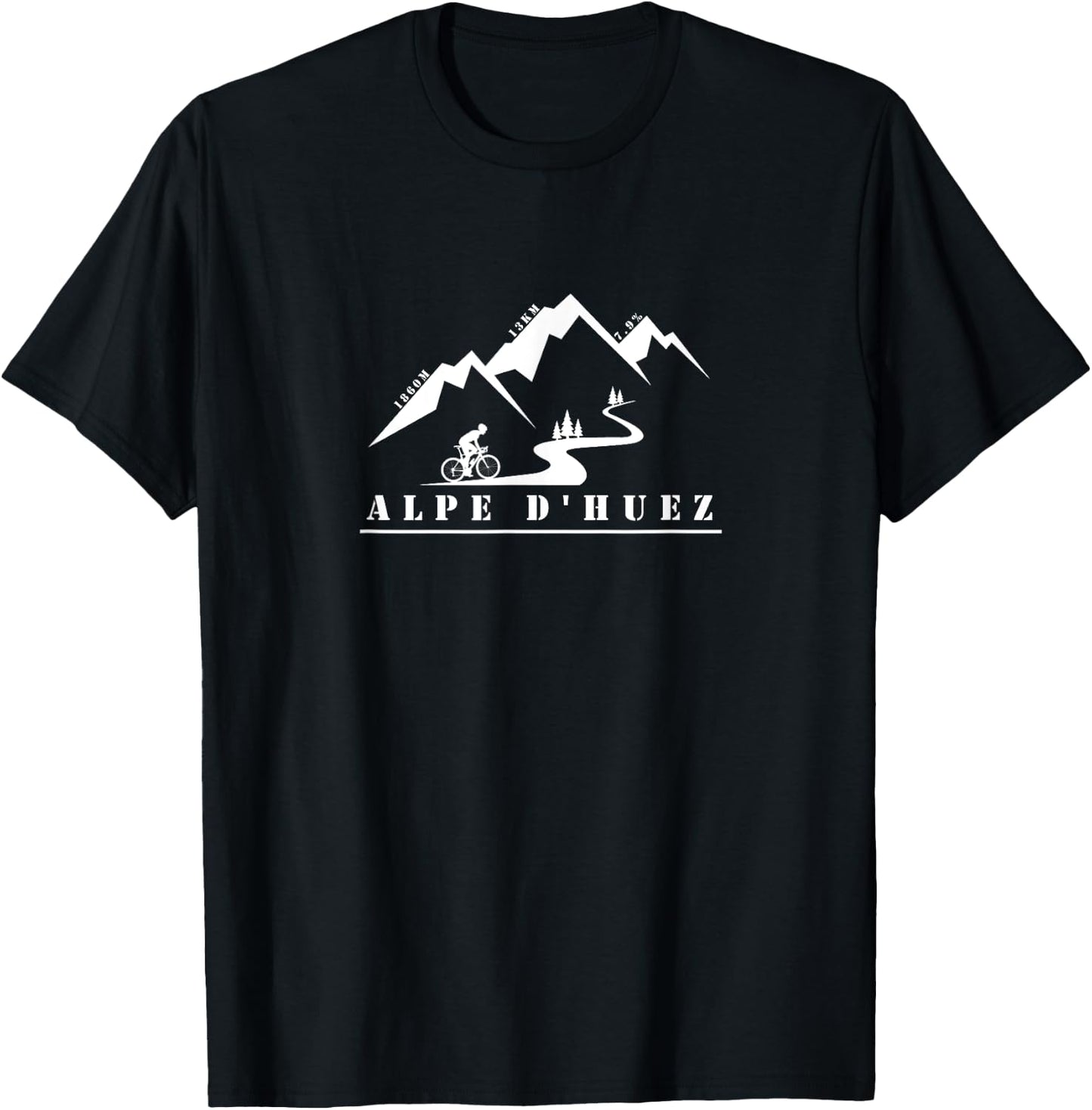 Alpe d'Huez, bicycle, bicycle, France, Alps, tour, cycling T-Shirt - T-Shirt | Black