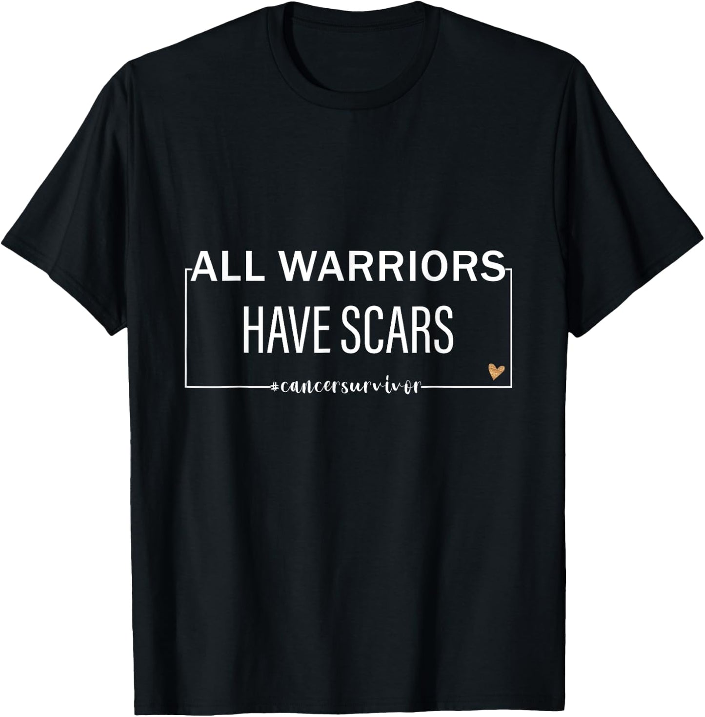 All Warriors have Scars Cancer Survivor Fighter Empowering T-Shirt - T-Shirt | Black