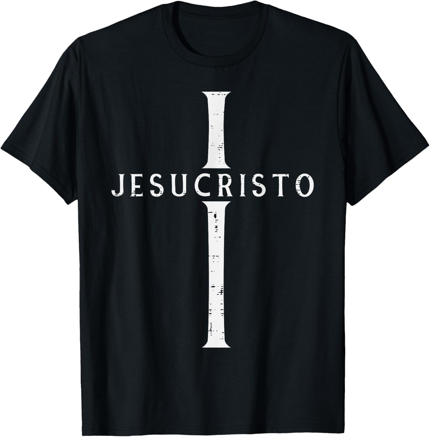 Jesucristo Cross God Jesus Spanish Christian Men Women Kids T-Shirt - T-Shirt | Black