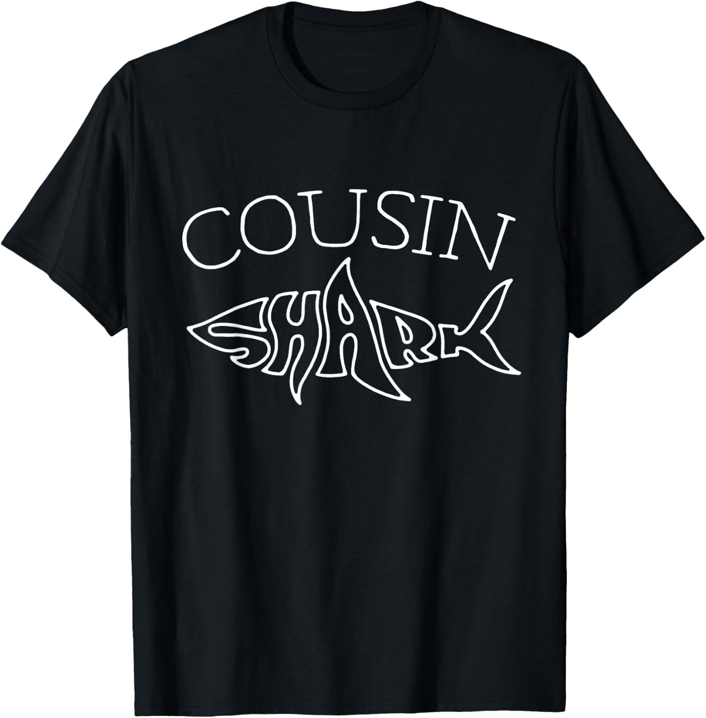 Cousin Birthday Shark Cousins Matching Family Boys Girls T-Shirt - T-Shirt | Black
