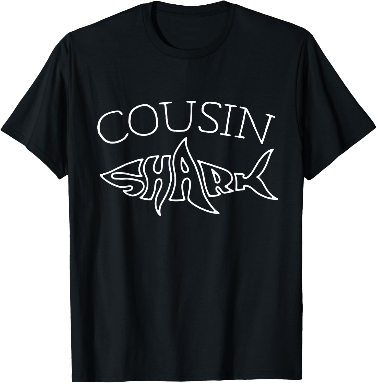 Cousin Birthday Shark Cousins Matching Family Boys Girls T-Shirt - T-Shirt | Black