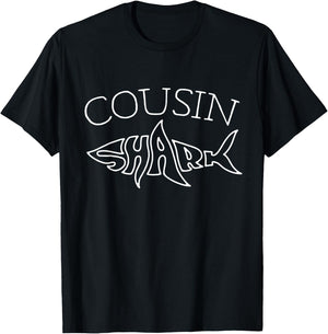 Cousin Birthday Shark Cousins Matching Family Boys Girls T-Shirt - T-Shirt | Black