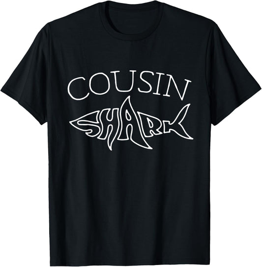 Cousin Birthday Shark Cousins Matching Family Boys Girls T-Shirt - T-Shirt | Black