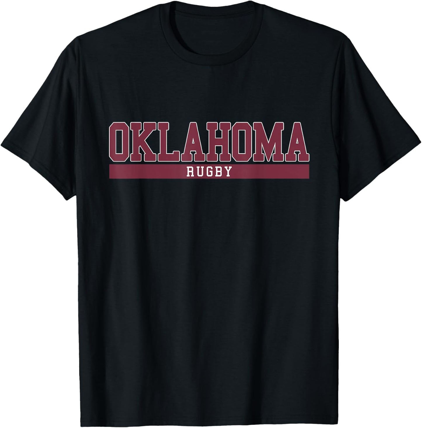 Oklahoma Rugby -Adults Black Short Sleeve Rugby Small T-Shirt - T-Shirt | Black