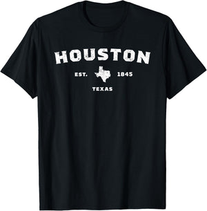 Vintage Houston Texas T-Shirt - T-Shirt | Black