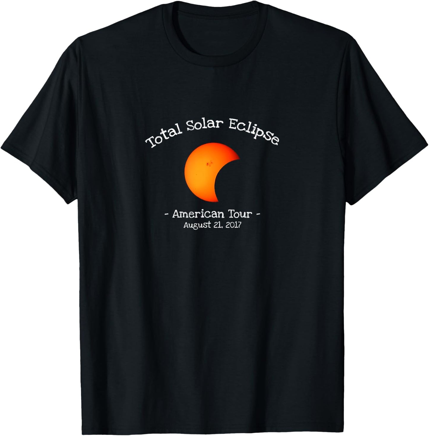 Two-Sided Solar Eclipse 2017 American Tour Shirt T-Shirt - T-Shirt | Black