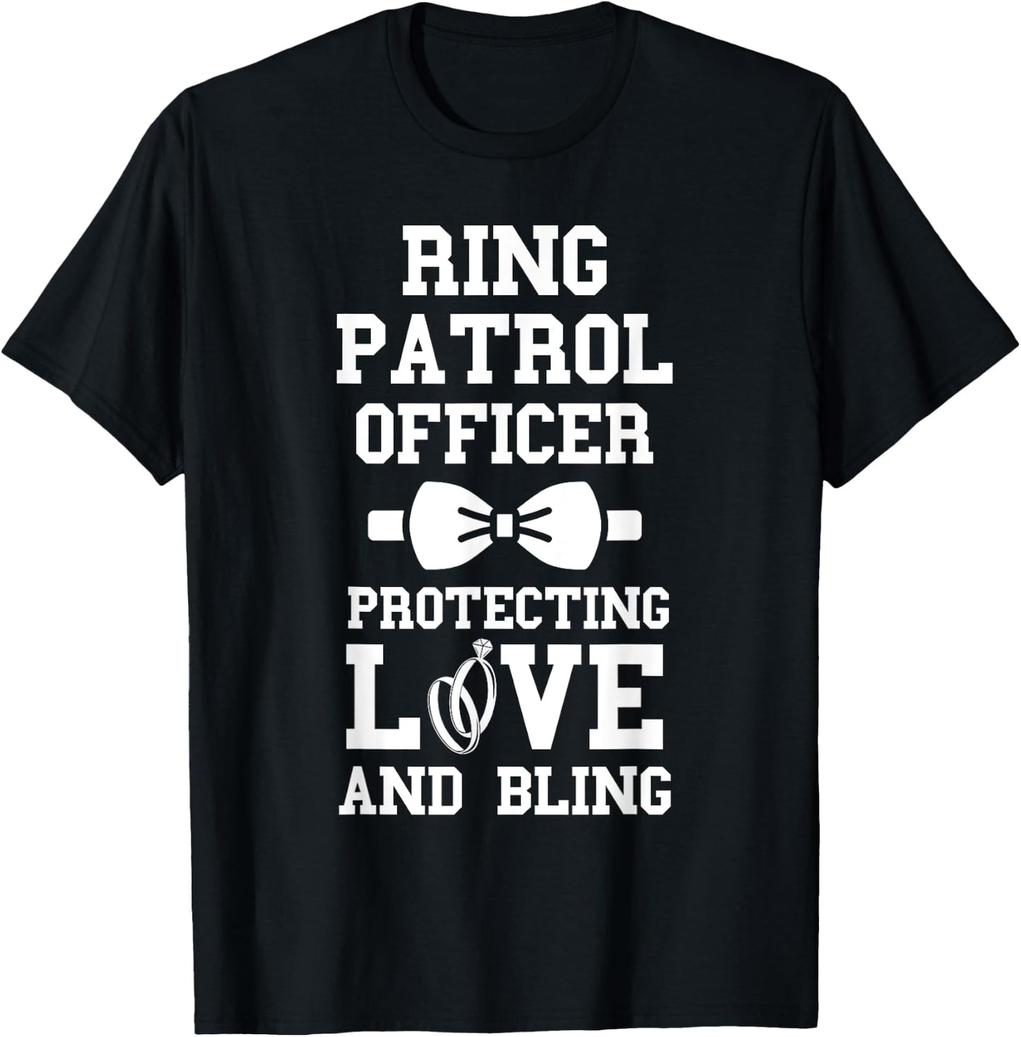 Ring Patrol Officer Wedding Party Ring Bearer Ring T-Shirt - T-Shirt | Black