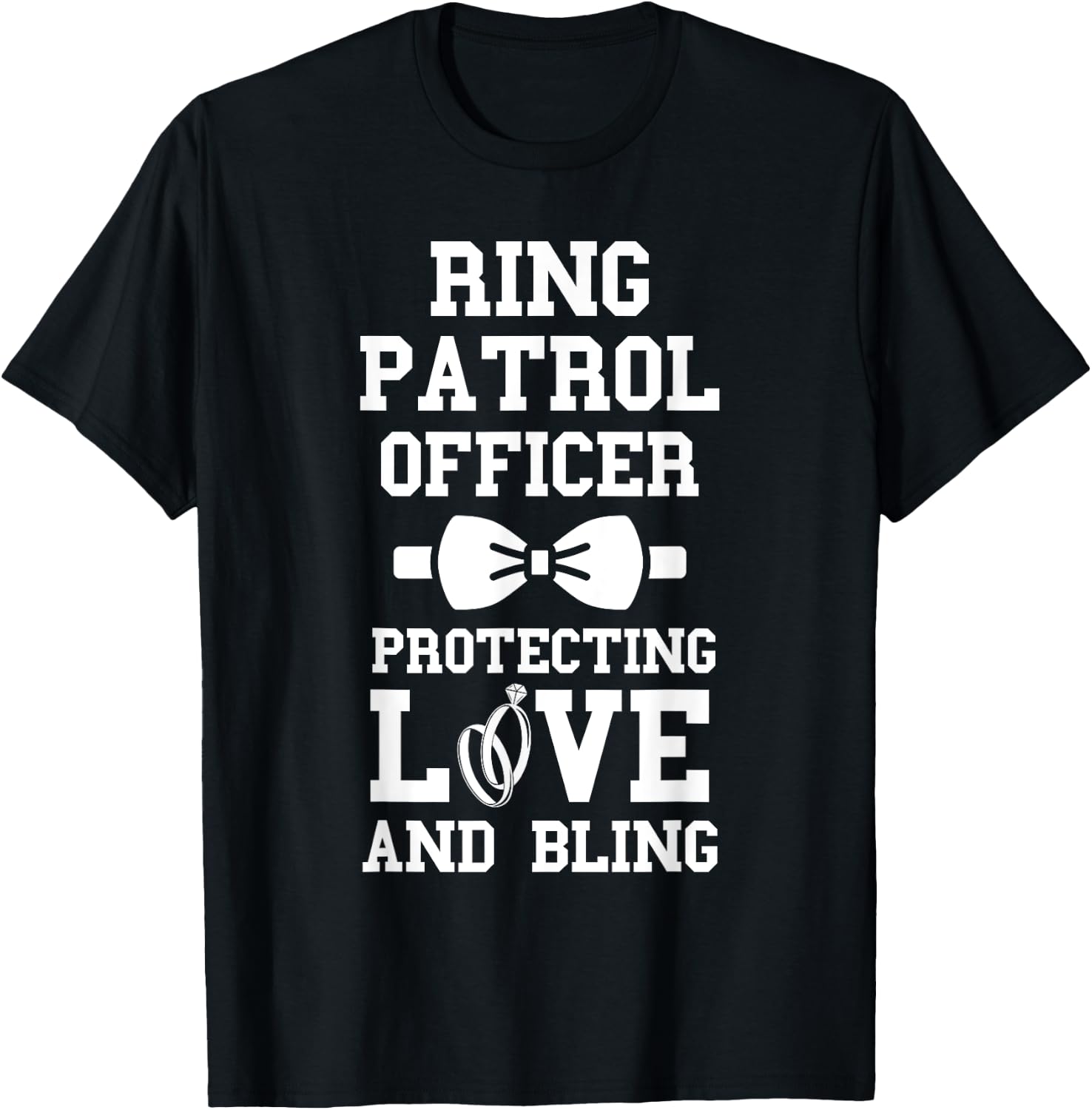 Ring Patrol Officer Wedding Party Ring Bearer Ring T-Shirt - T-Shirt | Black