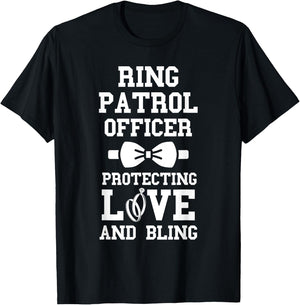 Ring Patrol Officer Wedding Party Ring Bearer Ring T-Shirt - T-Shirt | Black