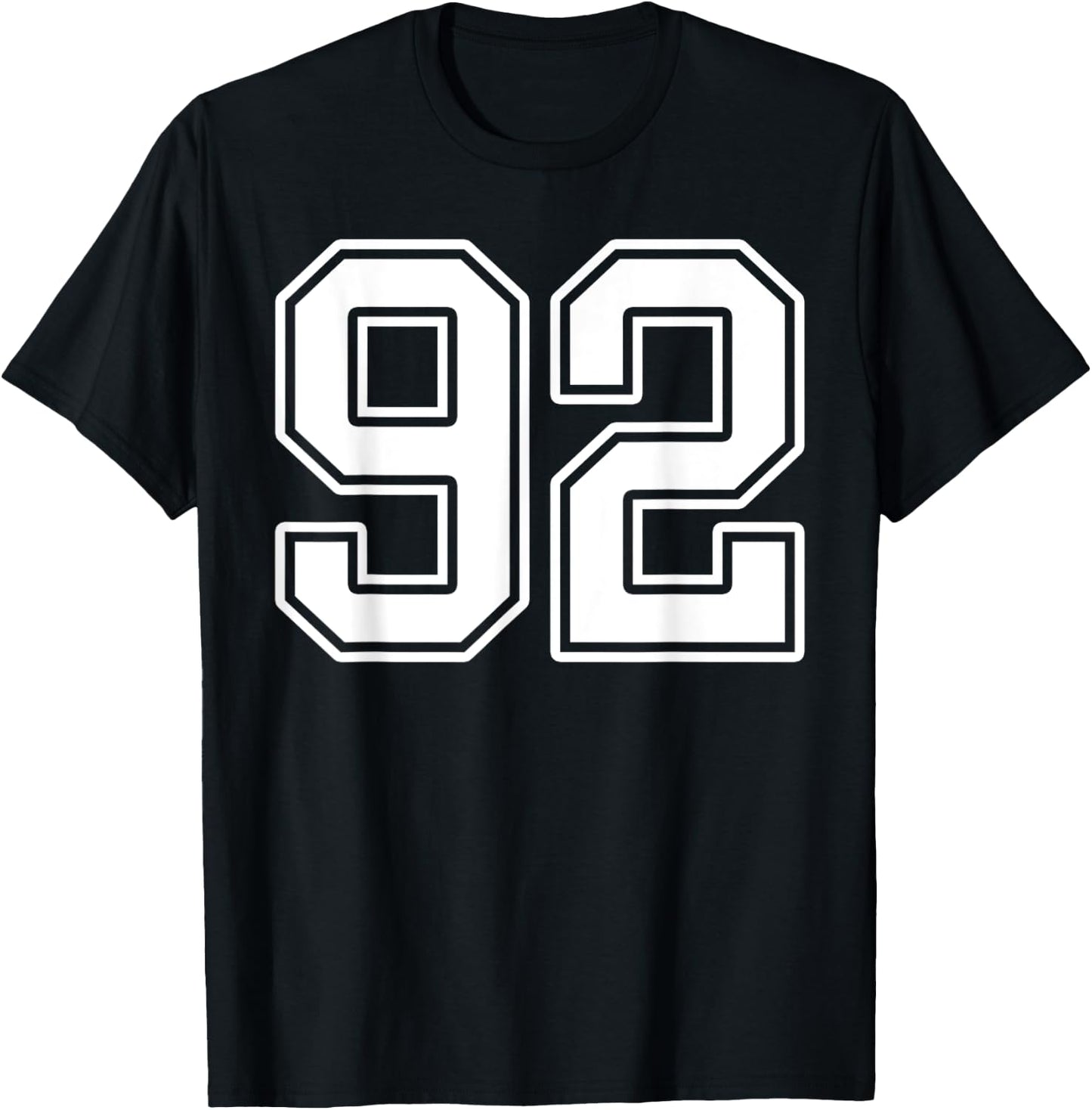 Number 92 Fan Player Jersey Style #92 Men Women Kids T-Shirt - T-Shirt | Black
