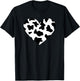 Awesome Cow Print Black & White Print Heart T-Shirt - T-Shirt | Black