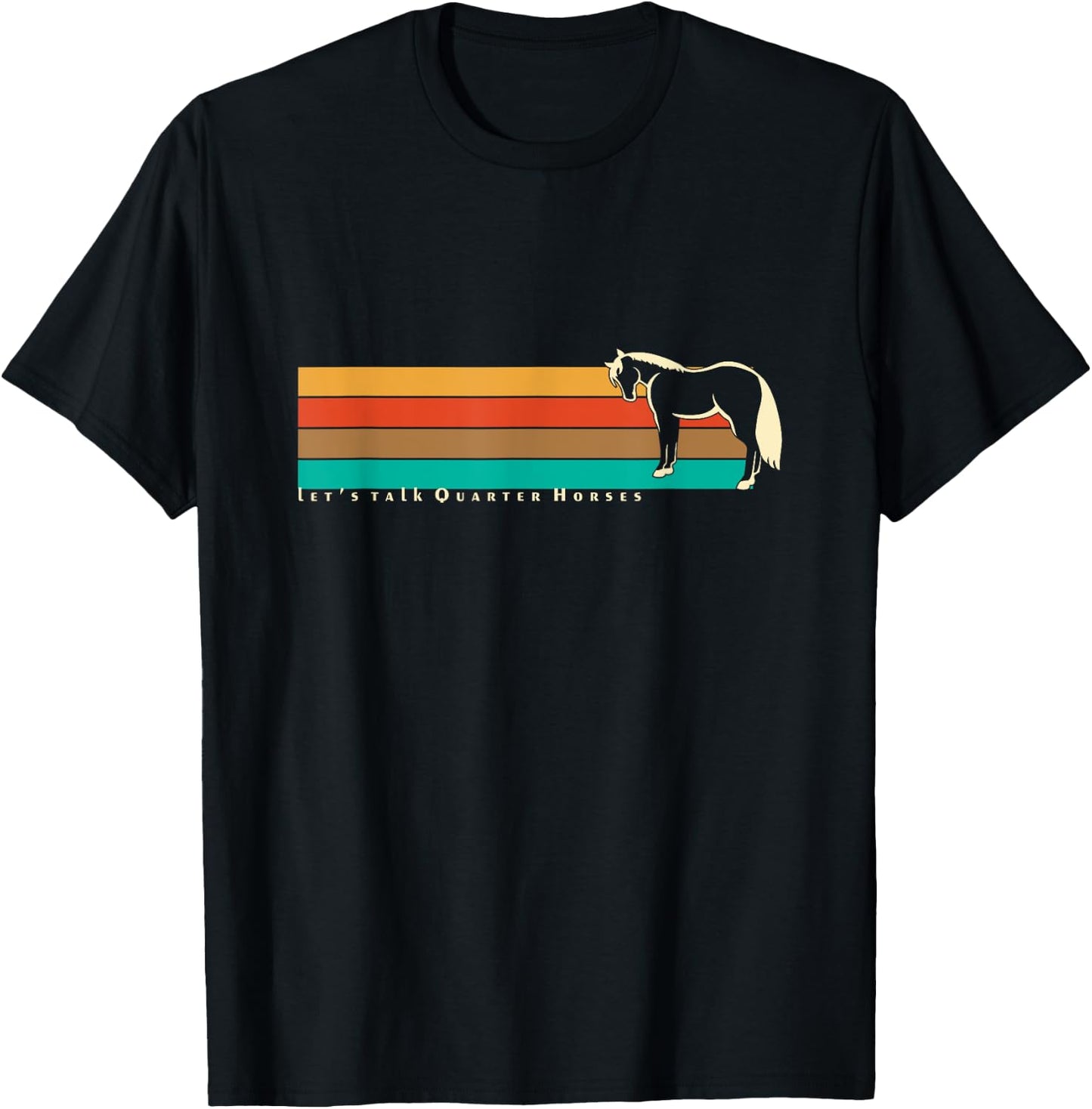 Let's Talk Quarter Horses | NickerStickers AQHA Equestrian T-Shirt - T-Shirt | Black