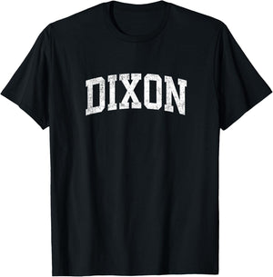 Dixon Illinois IL Vintage Athletic Sports Design T-Shirt - T-Shirt | Black