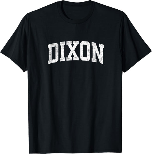 Dixon Illinois IL Vintage Athletic Sports Design T-Shirt - T-Shirt | Black
