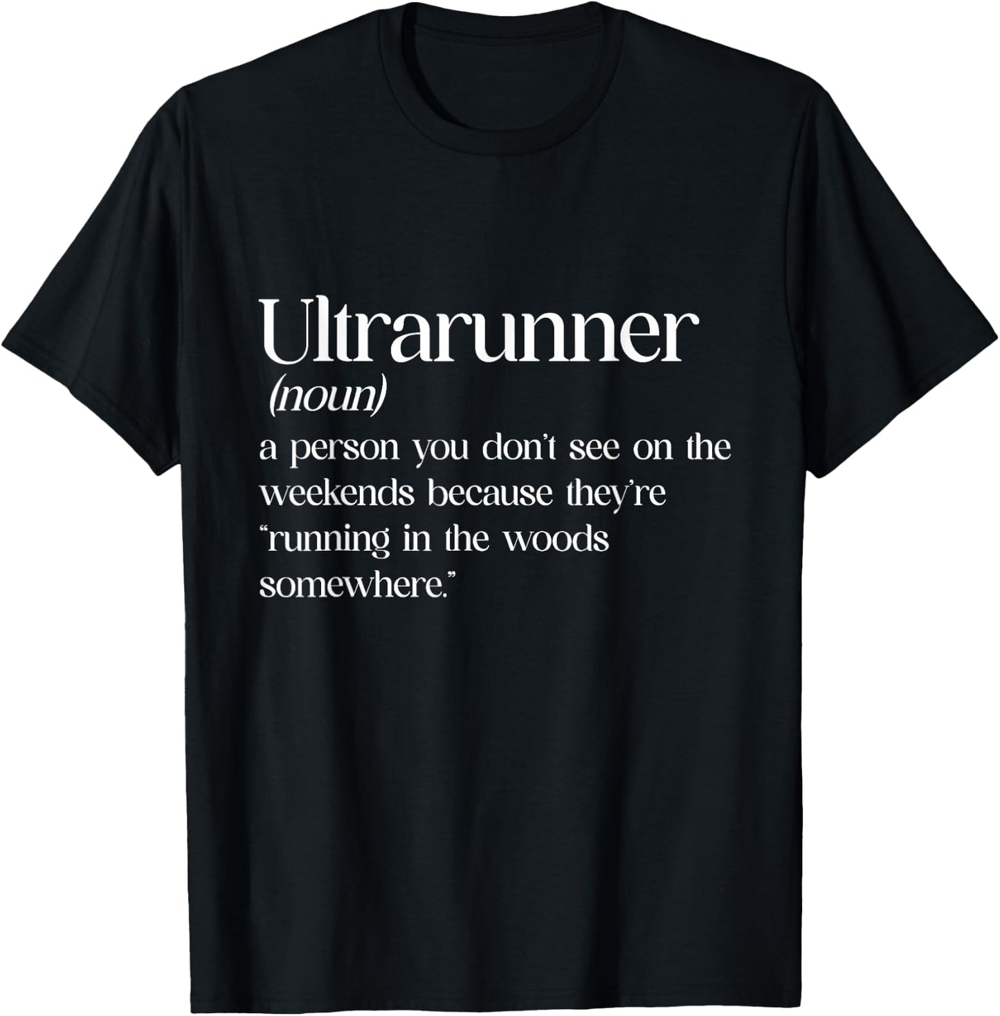 Ultramarathon Gifts -Adults 3X-Large Black Short Sleeve Classic Fit Cotton Polyester Funny Running Design Ultra Marathon T-Shirt - T-Shirt | Black