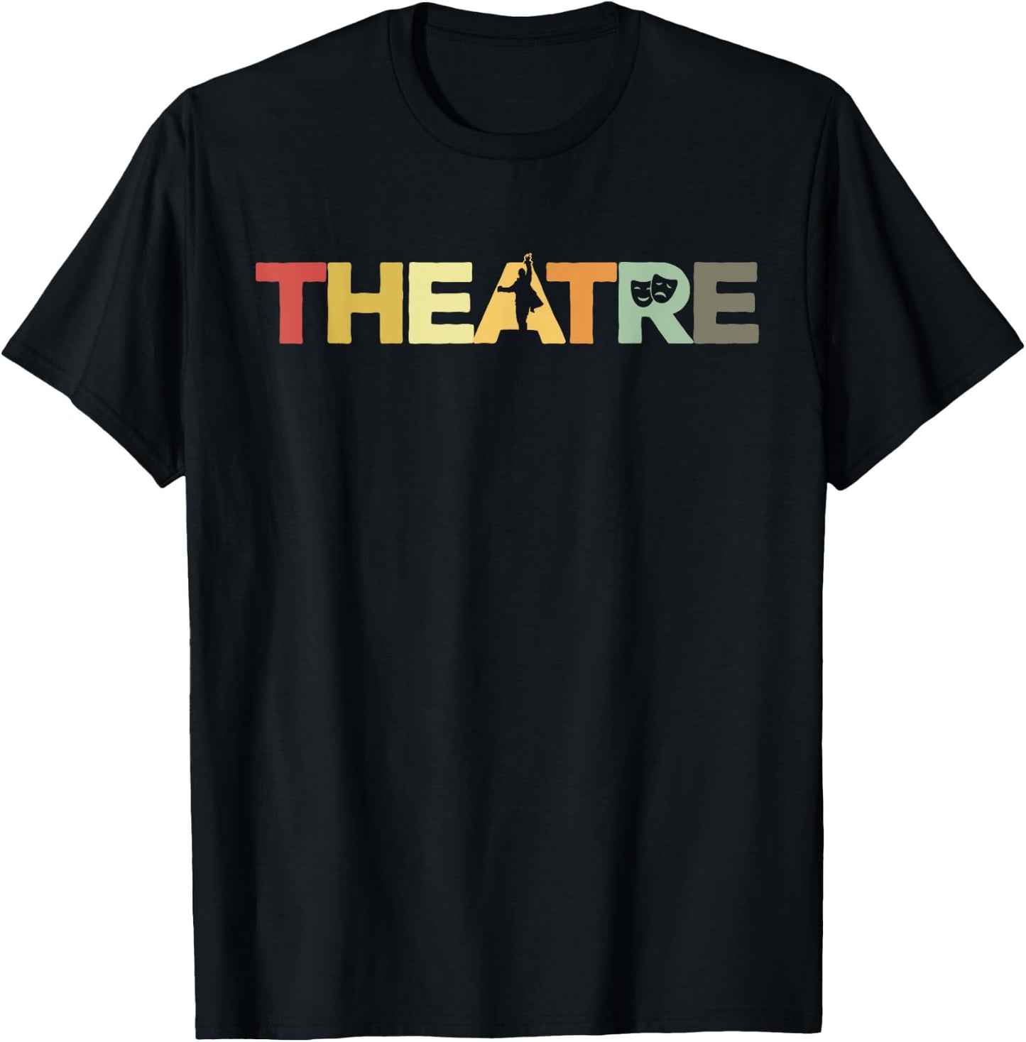 Retro Theatre Actor Rehearsal - Vintage Drama Theater T-Shirt - T-Shirt | Black