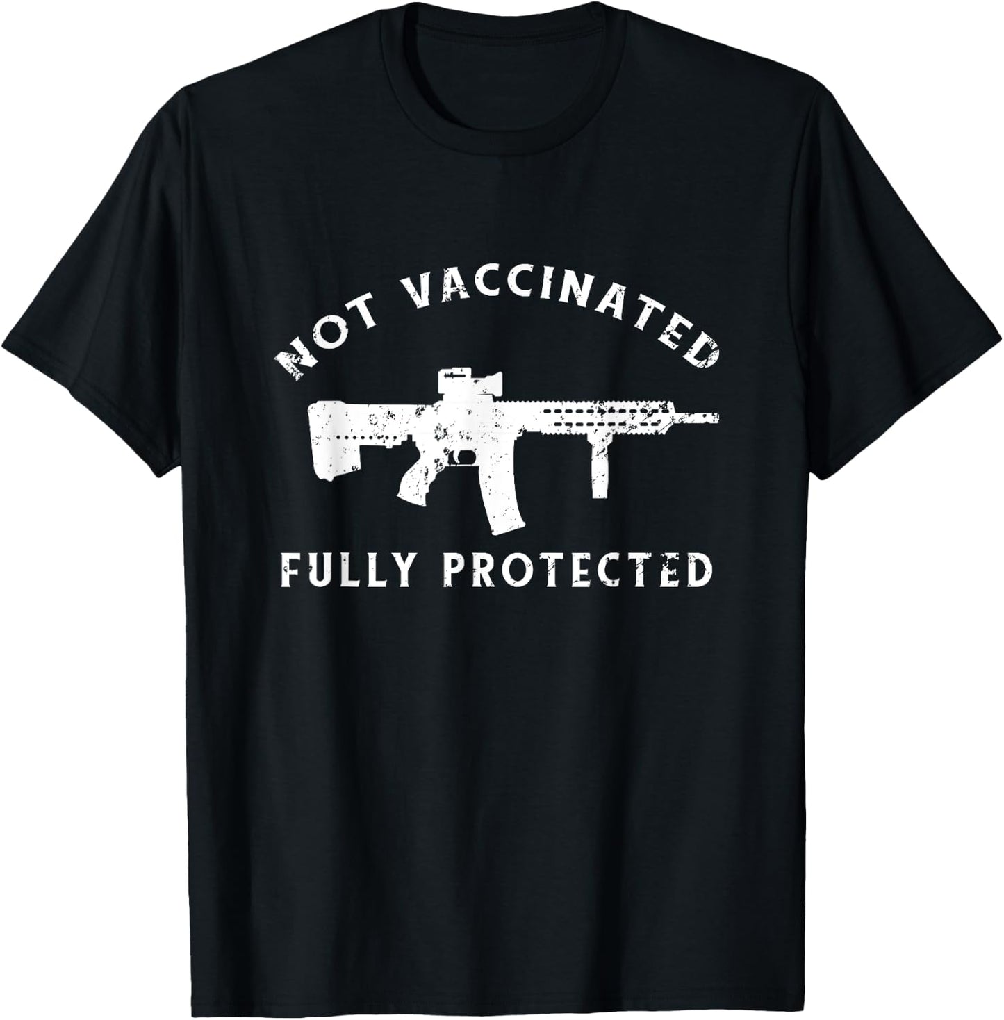 I Identify As Vaccinated Woke Anti-Vax Anti Vaccine Not Vaccinated Fully Protected 2A Anti Vax T-Shirt - T-Shirt | Black