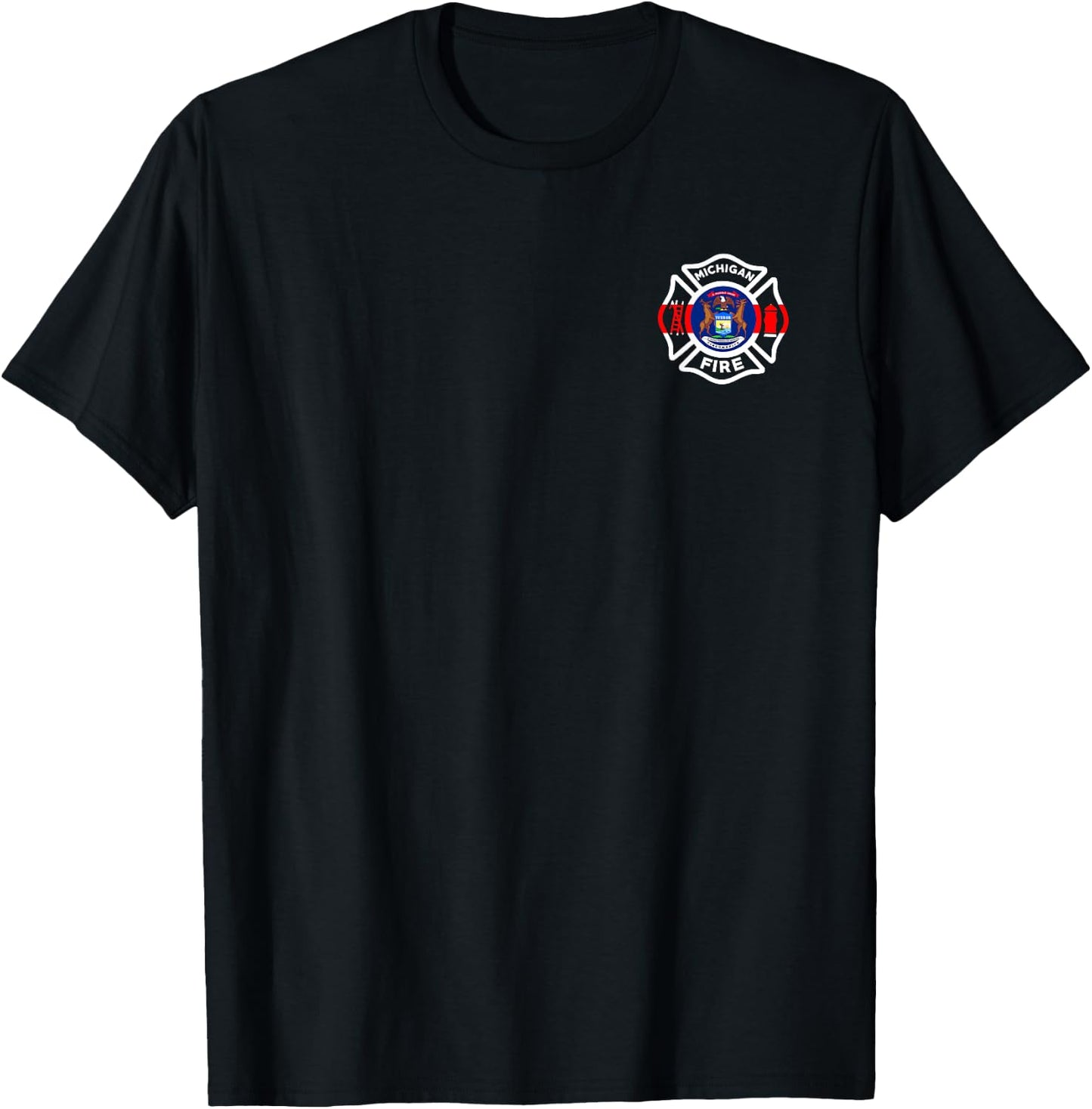 Michigan Fire Department Firefighters Firemen T-Shirt - T-Shirt | Black