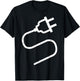 Couple Plug Socket Matching Costume Funny Halloween Gifts T-Shirt - T-Shirt | Black