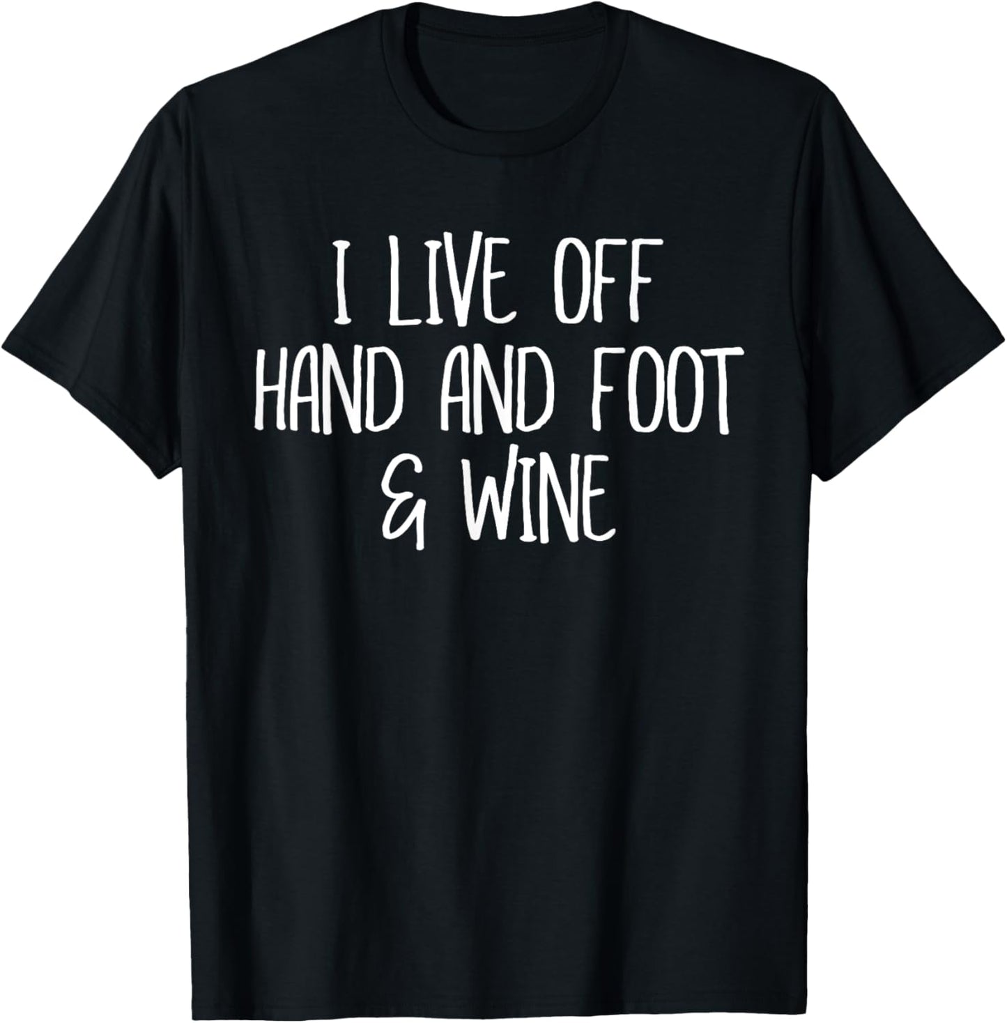 Hand and Foot Card Game Lover Gift Funny Wine Lovers T-Shirt - T-Shirt | Black