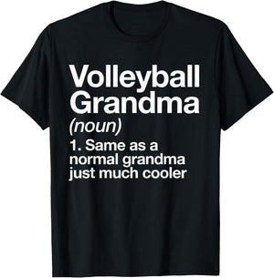 Volleyball Grandma Definition Funny Sports T-Shirt - T-Shirt | Black