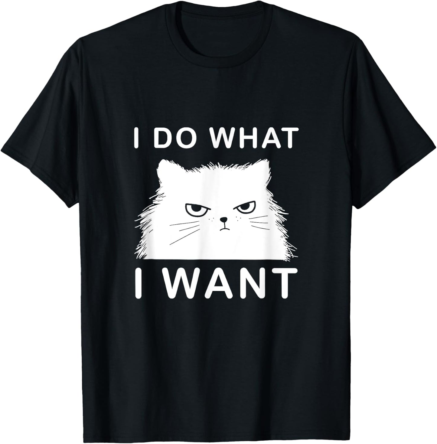 Retro 80s 90s Cat Lovers Funny I Do What I Want Cat Women T-Shirt - T-Shirt | Black