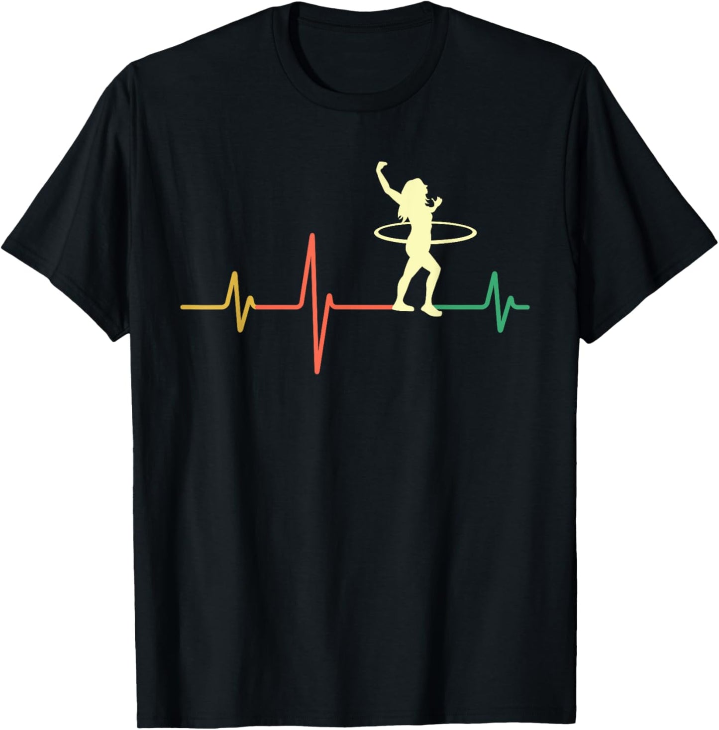 Hula Hoop Heartbeat T-Shirt - T-Shirt | Black