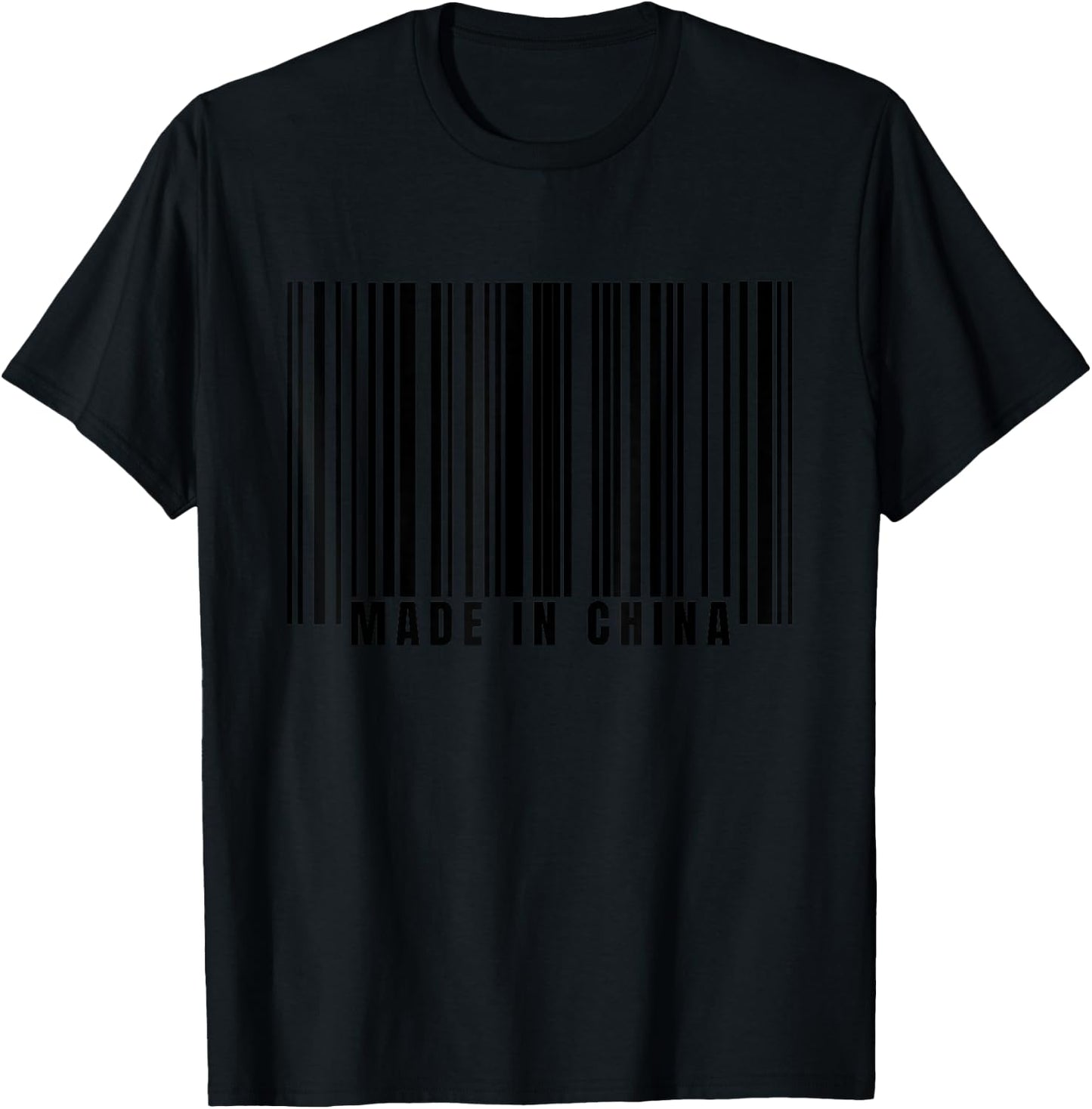 Barcode Made or Born in China Chinese Birth Country China T-Shirt - T-Shirt | Black