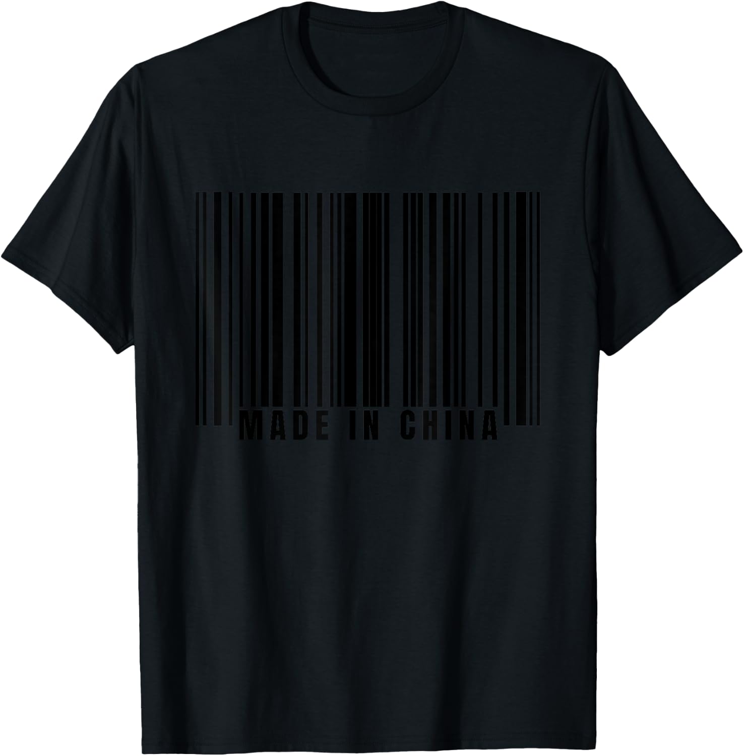 Barcode Made or Born in China Chinese Birth Country China T-Shirt - T-Shirt | Black