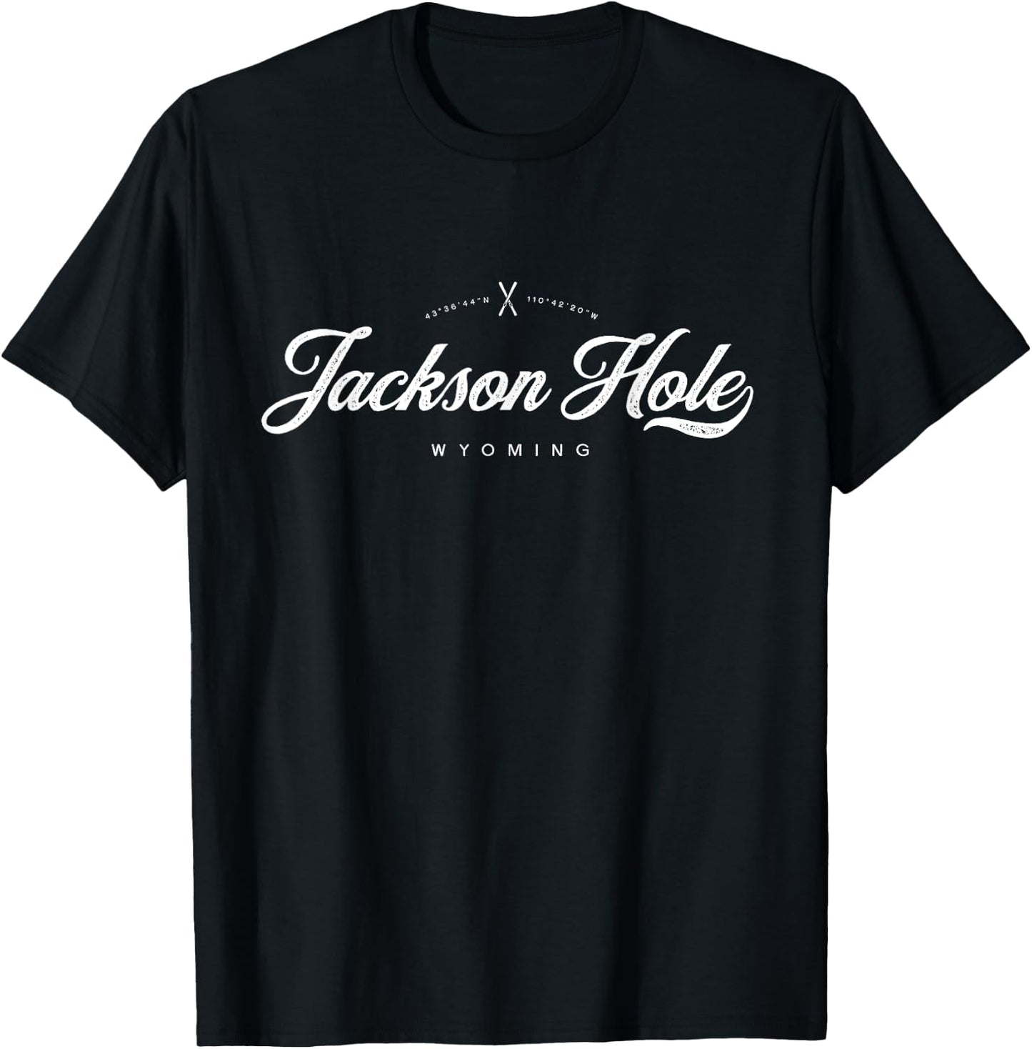 Jackson Hole Wyoming WY Graphic Skis Vintage Retro T-Shirt - T-Shirt | Black