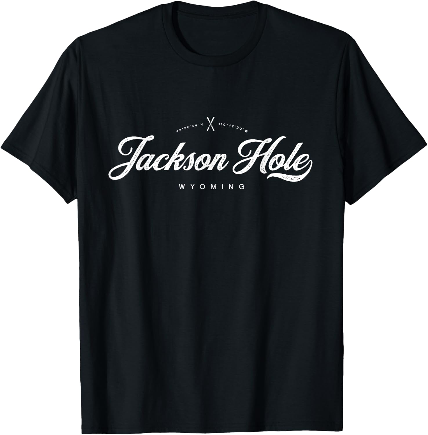Jackson Hole Wyoming WY Graphic Skis Vintage Retro T-Shirt - T-Shirt | Black