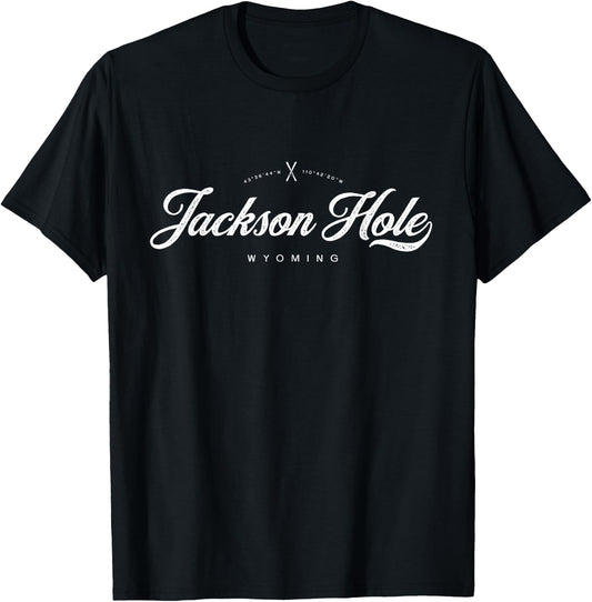 Jackson Hole Wyoming WY Graphic Skis Vintage Retro T-Shirt - T-Shirt | Black