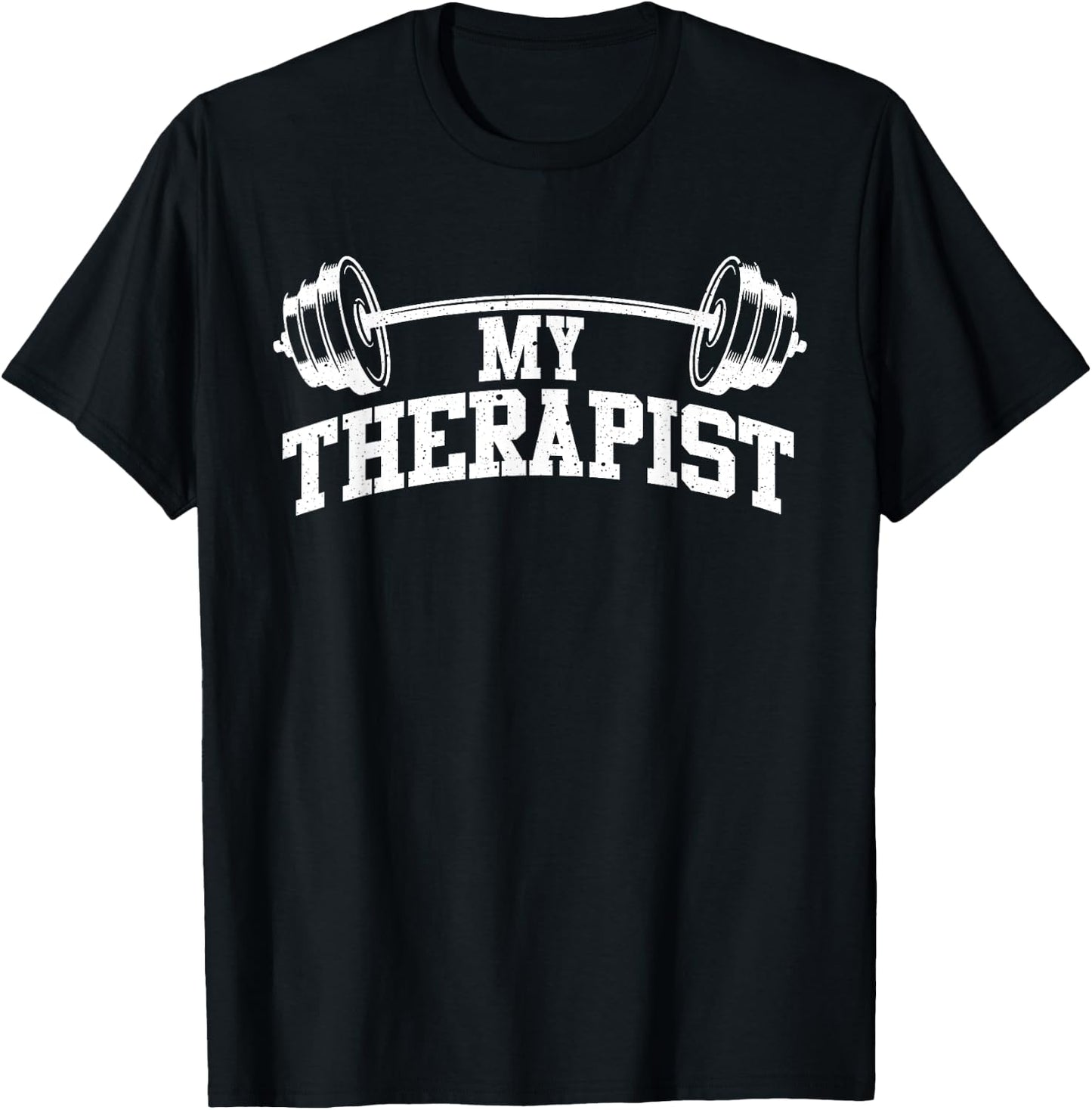 Funny Barbell Design Women Weight Lifting Gym Quote T-Shirt - T-Shirt | Black