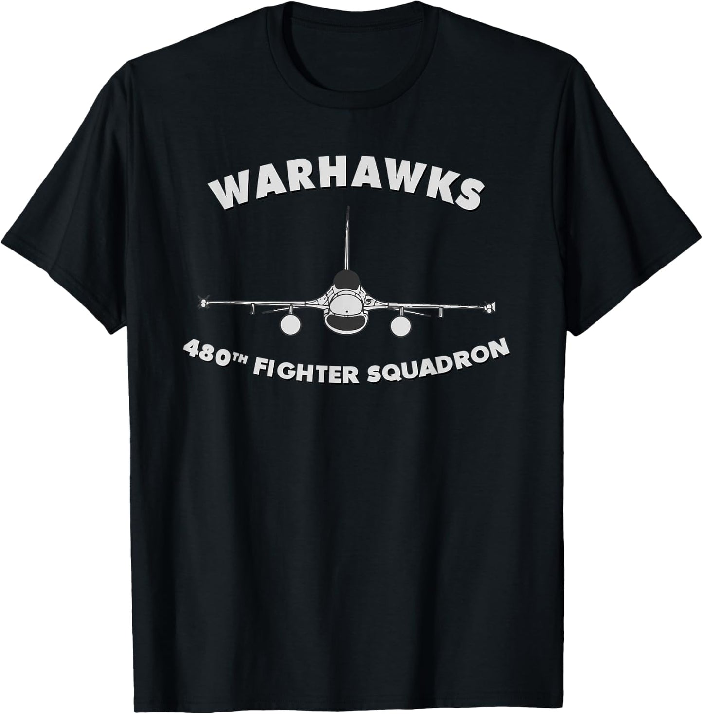 480th Fighter Squadron The Warhawks T-Shirt - T-Shirt | Black