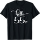 55th Birthday, , Hello 55, Cute 55 Years Old T-Shirt - T-Shirt | Black